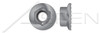 M16-2.0 Hex Flange Nuts with Locking Serrations, DIN 6923, Class 8 Steel, Plain M16-2.0 Hex Flange Nuts with Locking Serrations, DIN 6923, Class 8 Steel, Plain