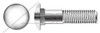 M12-1.75 X 300mm DIN 603 / ISO 8677, Metric, Carriage Bolts, Round Head, Square Neck, A2 Stainless Steel