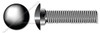 #10-24 X 1/2" Carriage Bolts, Round Head, Square Neck, Full Thread, A307 Steel, Black Oxide