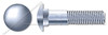 M16-2.0 X 50mm DIN 603 / ISO 8677, Metric, Carriage Bolts, Round Head, Square Neck, Class 8.8 Steel, Zinc Plated