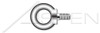 M10-1.5 DIN 580 / ISO 3266, Metric, Lifting Eye Bolts, A2 Stainless Steel