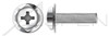 M3-0.5 X 12mm SEMS Machine Screws with Square Cone Washer, Pan Head with Phillips Drive, A2 Stainless Steel