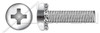M3-0.5 X 8mm SEMS Machine Screws with 410 Stainless Steel External Tooth Lock Washer, Pan Head with Phillips Drive, A2 Stainless Steel