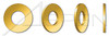 M4 Flat Washers, DIN 125 Type A / ISO 7089, Steel, Yellow Zinc