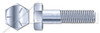 1"-8 X 10" Hex Head Cap Screws Bolts, UNC Coarse Thread, Grade 5 Steel, Zinc, Made in U.S.A.