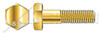 M12-1.75 X 70mm DIN 931, Metric, Hex Head Cap Screws Bolts, Part Thread, Class 8.8 Steel, Yellow Zinc