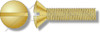 M3-0.5 X 10mm DIN 964 / ISO 2010, Metric, Machine Screws, Oval Slot Drive, Full Thread, Brass