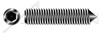 M5-0.8 X 50mm DIN 914 / ISO 4027, Metric, Hex Socket Set Screws, Cone Point, Class 45H Steel, Black