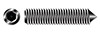 M5-0.8 X 8mm DIN 914 / ISO 4027, Metric, Hex Socket Set Screws, Cone Point, Class 45H Steel, Black
