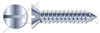 M3.5 X 19mm DIN 7972 / ISO 1482, Metric, Self-Tapping Sheet Metal Screws, Flat Slot Drive, Full Thread, Steel, Zinc Plated