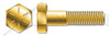 3/8"-16 X 3-1/2" Hex Head Cap Screws Bolts, UNC Coarse Thread, Grade 8 Steel, Yellow Zinc, Made in U.S.A.