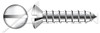 M6.3 X 25mm DIN 7973 / ISO 1483, Metric, Self-Tapping Sheet Metal Screws, Oval Slot Drive, Full Thread, A2 Stainless Steel