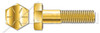 1"-14 X 6" Hex Head Cap Screws Bolts, UNF Fine Thread, Grade 8 Steel, Yellow Zinc, Made in U.S.A.