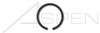 M42 DIN 7993A, Metric, External Snap Rings, Spring Steel