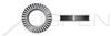 M10 Metric, Rib Spring Lock Washers, Schnorr, Regular Duty, Spring Steel, Black