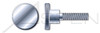 M6-1.0 X 25mm DIN 464, Metric, Thumb Screws, Knurled Flat Head, High Type, Class 5.8 Steel, Zinc Plated