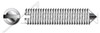 M2-0.4 X 5mm DIN 553 / ISO 7434, Metric, Slotted Set Screws, Cone Point, A2 Stainless Steel
