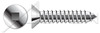 M3.9 X 25mm DIN 7982 / ISO 7050, Metric, Self-Tapping Sheet Metal Screws, Flat Head Square Drive, Full Thread, A2 Stainless Steel