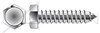 M3.9 X 32mm DIN 7976 / ISO 1479, Metric, Self-Tapping Sheet Metal Screws, Hex Indented Head, Full Thread, A2 Stainless Steel