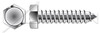 M5.5 X 13mm DIN 7976 / ISO 1479, Metric, Self-Tapping Sheet Metal Screws, Hex Indented Head, Full Thread, A2 Stainless Steel