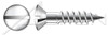 M6 X 20mm DIN 95, Metric, Wood Screws, Oval Slot Drive, A2 Stainless Steel