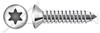 M6.3 X 45mm DIN 7983 / ISO 7051, Metric, Self-Tapping Sheet Metal Screws, Oval 6-Lobe Drive, Full Thread, A4 Stainless Steel
