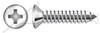 M2.9 X 19mm DIN 7983 / ISO 7051, Metric, Self-Tapping Sheet Metal Screws, Oval Phillips Drive, Full Thread, A4 Stainless Steel