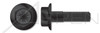 1/2"-13 X 3" Hex Head Frame Bolt, Hex Indented Flange Head, Grade 8 Steel, Black Phosphate and Oil