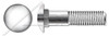 M16-2.0 X 100mm DIN 603 / ISO 8677, Metric, Carriage Bolts, Round Head, Square Neck, A4 Stainless Steel