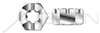 M5-0.8, HGT=6mm, AF=8mm DIN 935 / ISO 7035, Metric, Slotted Castle Nuts, A2 Stainless Steel