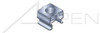 #10-32 X 0.025"-0.063" Cage Nuts, Steel, Zinc Plated