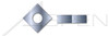 #6-32 Square Machine Screw Nuts, Zinc Plated Steel