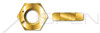 1/2"-13 Hex Jam Nuts, Thin Type, Grade 8 Steel, Yellow Zinc Plated