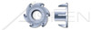 1/4"-20, Height=9/16" T-Nuts, 6 Prongs, Steel, Zinc Plated