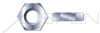 1/2"-13 Hex Jam Nuts, Thin Type, Zinc Plated Steel