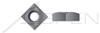 1/4"-20 Regular Square Nuts, Steel, Plain