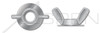 #8-32, OD=5/8", Wing Spread=7/8" Wing Nuts, Washer Based, Zinc Die Cast, Zamac #3 Zinc Alloy