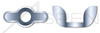 3/8"-16 Wing Nuts, Type "D", Stamped, Steel, Zinc Plated