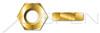1/4"-28 Thin Hex Jam Nuts, Brass