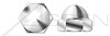 #10-32 Acorn Cap Dome Nuts, Closed End, Brass, Nickel Plated