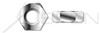 #8-32 Hex Machine Screw Nuts, Nickel Plated Steel