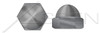 5/16"-18, THK=15/32", A/F=9/16" Acorn Cap Dome Nuts, Closed End, Steel, Plain