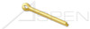 1/8" X 2" Standard Cotter Pins, Extended Prong, Chisel Point, Brass