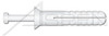 1/4" X 3/4" Drive Pin Rivets, Nylon Body / Nylon Pin, Flat Head, White Nylon