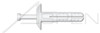 1/4" X 1" Drive Pin Rivets, Nylon Body / Nylon Pin, Truss Head, White Nylon