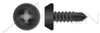 #6 X 7/16" Self-Drilling Screws, Pan Framing Phillips Drive, Steel, Black Phosphate