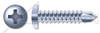 #10 X 2" Self-Drilling Screws, Pan Phillips Drive, Steel, Zinc Plated and Baked