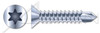 #10 X 1" Self Tapping Sheet Metal Screws with Drill Point, Flat Head with 6Lobe Torx(r) Drive, Steel, Zinc Plated and Baked