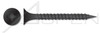 #10 X 3-1/2" Drywall Screws, Bugle Phillips Drive, Coarse Thread, Sharp Point, Steel, Black Phosphate