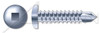 #10 X 1/2" Self-Drilling Screws, Pan Square Drive, Steel, Zinc Plated and Baked